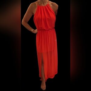 Elegant Red Maxi Dress